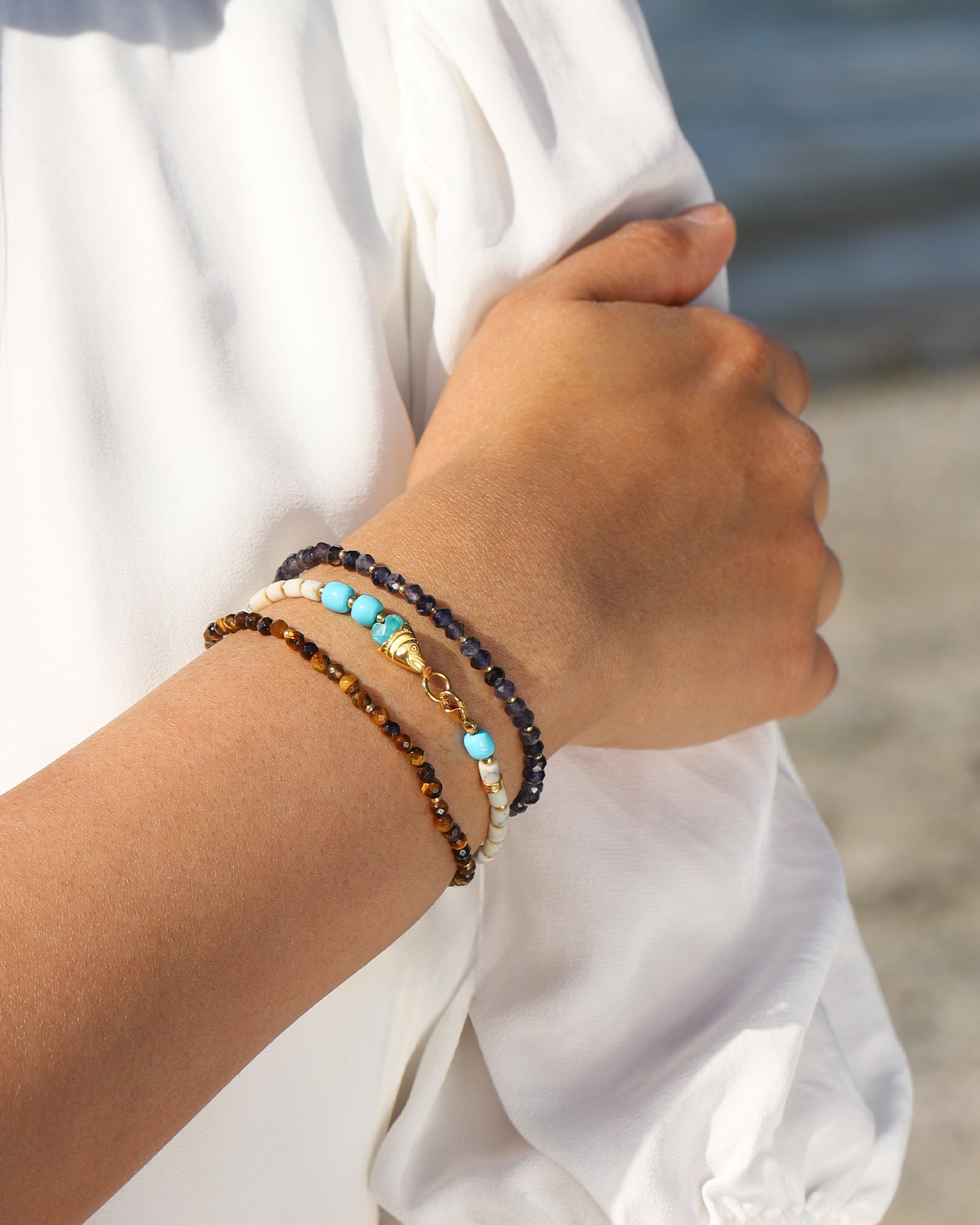Chan Luu-Trio Friendship Bracelet Set-Bracelets-Blue Ruby Jewellery-Vancouver Canada