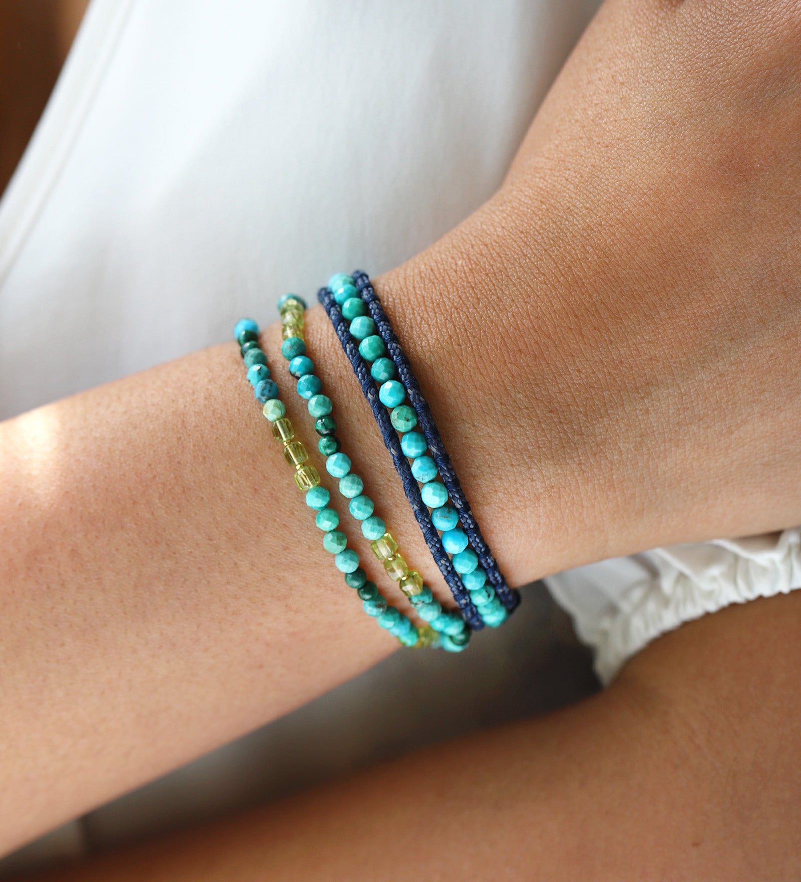 Chan Luu-Paracord Single Wrap Bracelet-Bracelets-Blue Ruby Jewellery-Vancouver Canada
