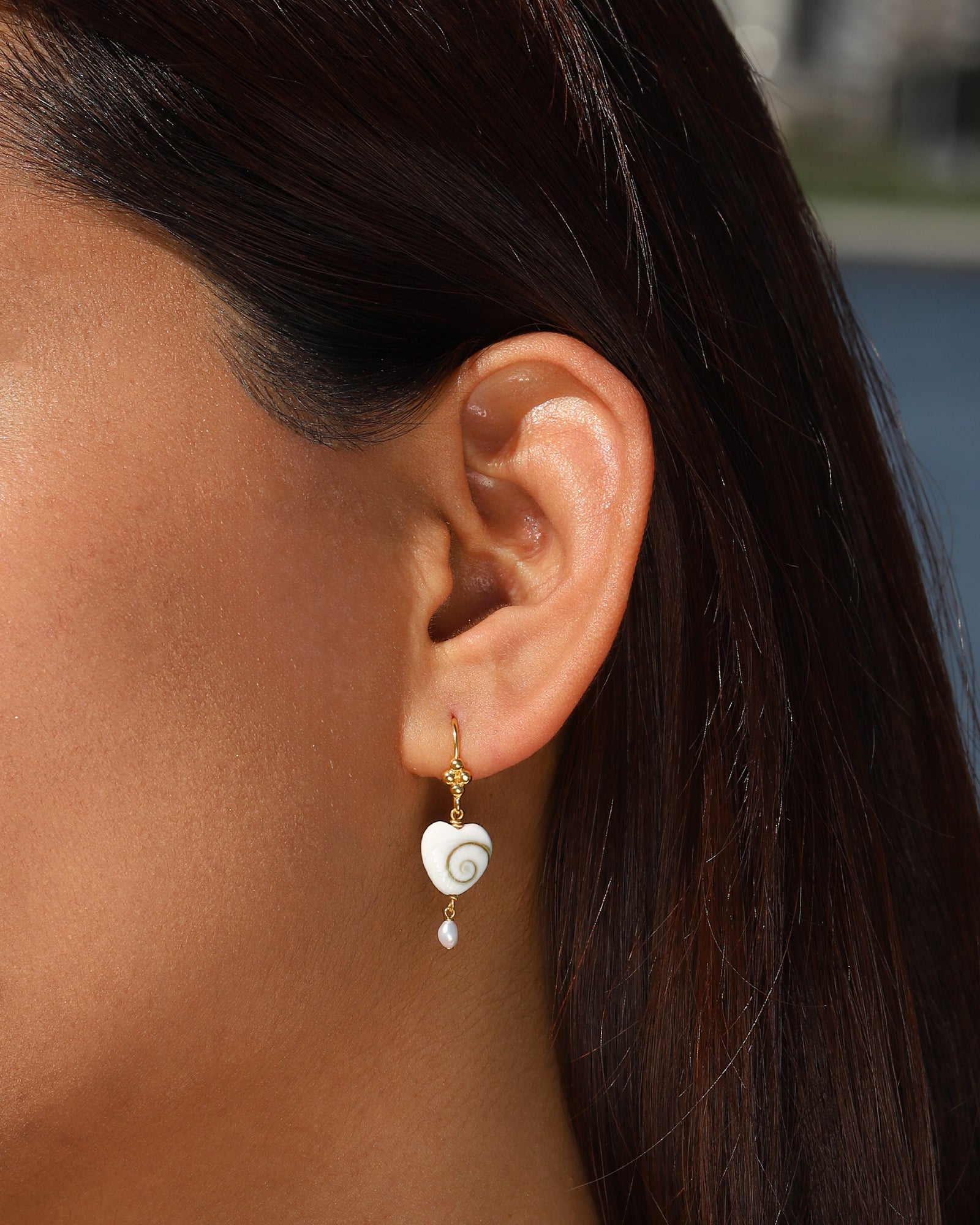 Chan Luu-Amour Spiral Earrings-Earrings-Blue Ruby Jewellery-Vancouver Canada