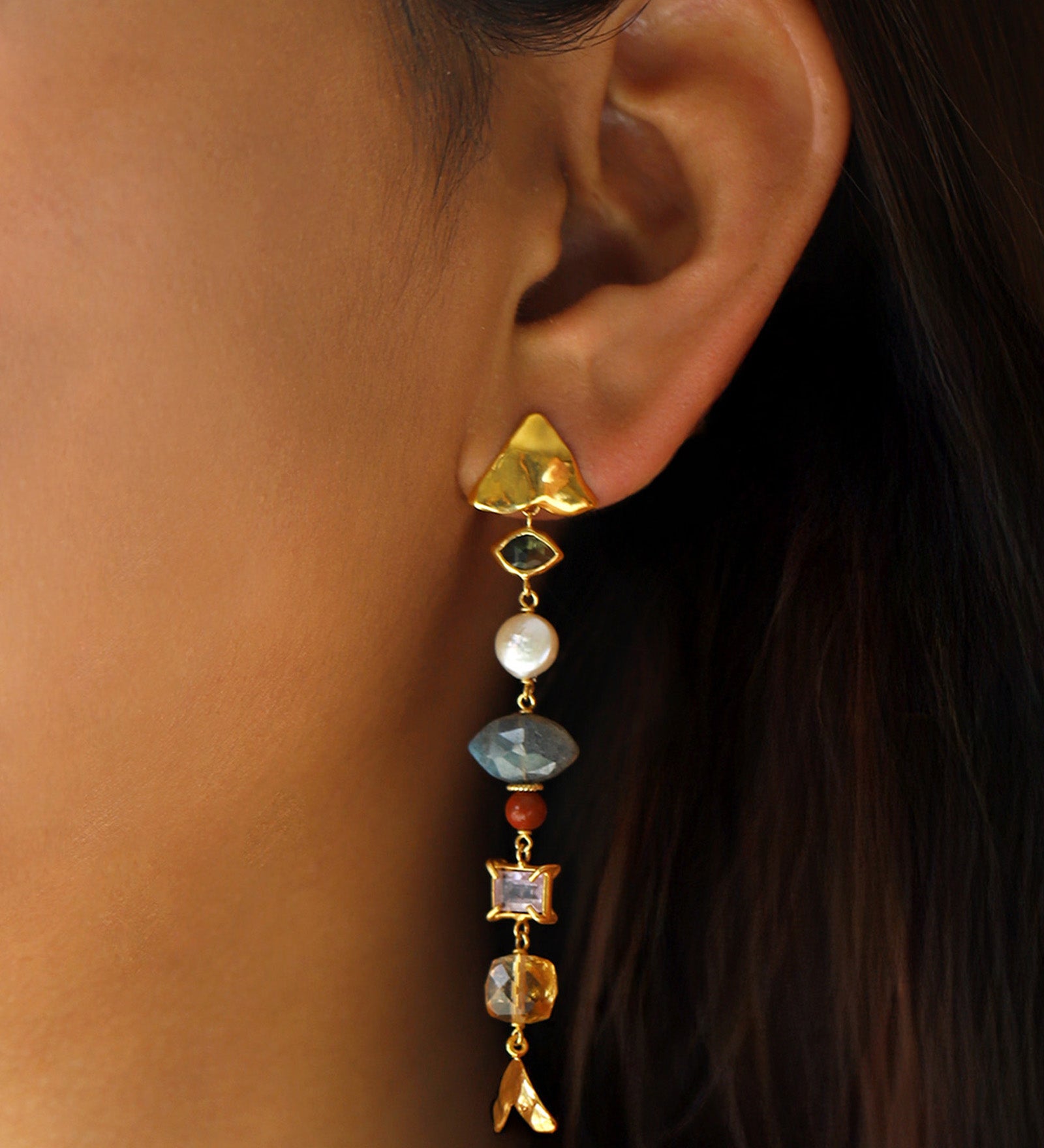 Chan Luu-Lucky Catch Earrings-Earrings-Blue Ruby Jewellery-Vancouver Canada