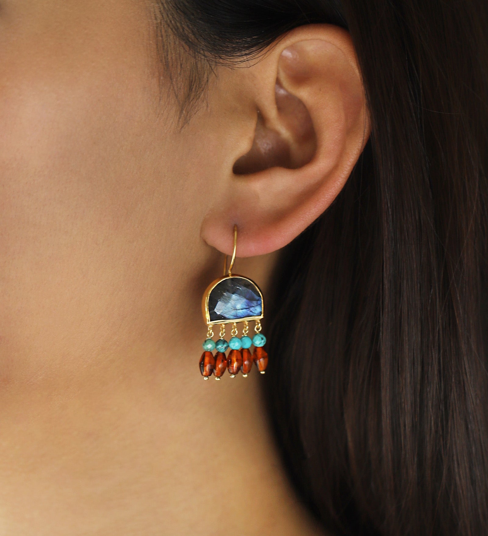 Chan Luu-Flamenco Earrings-Earrings-Blue Ruby Jewellery-Vancouver Canada