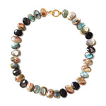Ursula Necklace 18k Gold Vermeil, Abalone, Labradorite