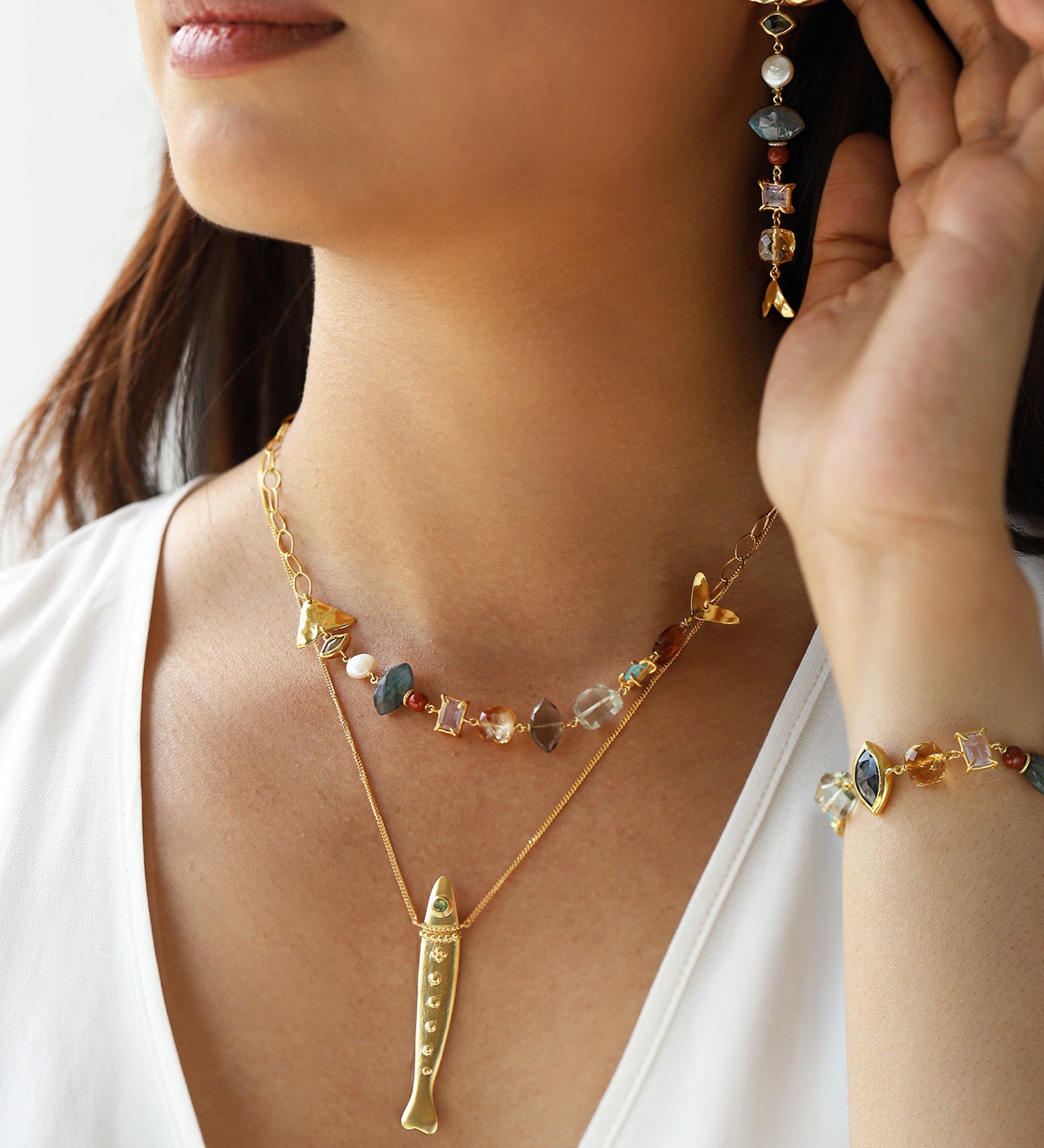 Chan Luu-Lucky Catch Necklace-Necklaces-Blue Ruby Jewellery-Vancouver Canada
