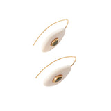 Tdrp Horn Stn Hk 18k Gold Vermeil, Peridot, White Bone