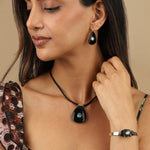 Chan Luu-Pebble Cuff Bracelet-Bracelets-Blue Ruby Jewellery-Vancouver Canada