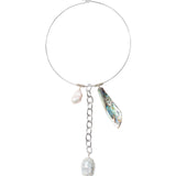 Abalone Wp Mop Collar Silver Plated, Abalone, Pearl