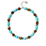 Chan Luu-Calla Necklace-Necklaces-Sterling Silver, Turquoise, Tigers Eye-Blue Ruby Jewellery-Vancouver Canada