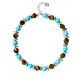 Chan Luu-Calla Necklace-Necklaces-Sterling Silver, Turquoise, Tigers Eye-Blue Ruby Jewellery-Vancouver Canada