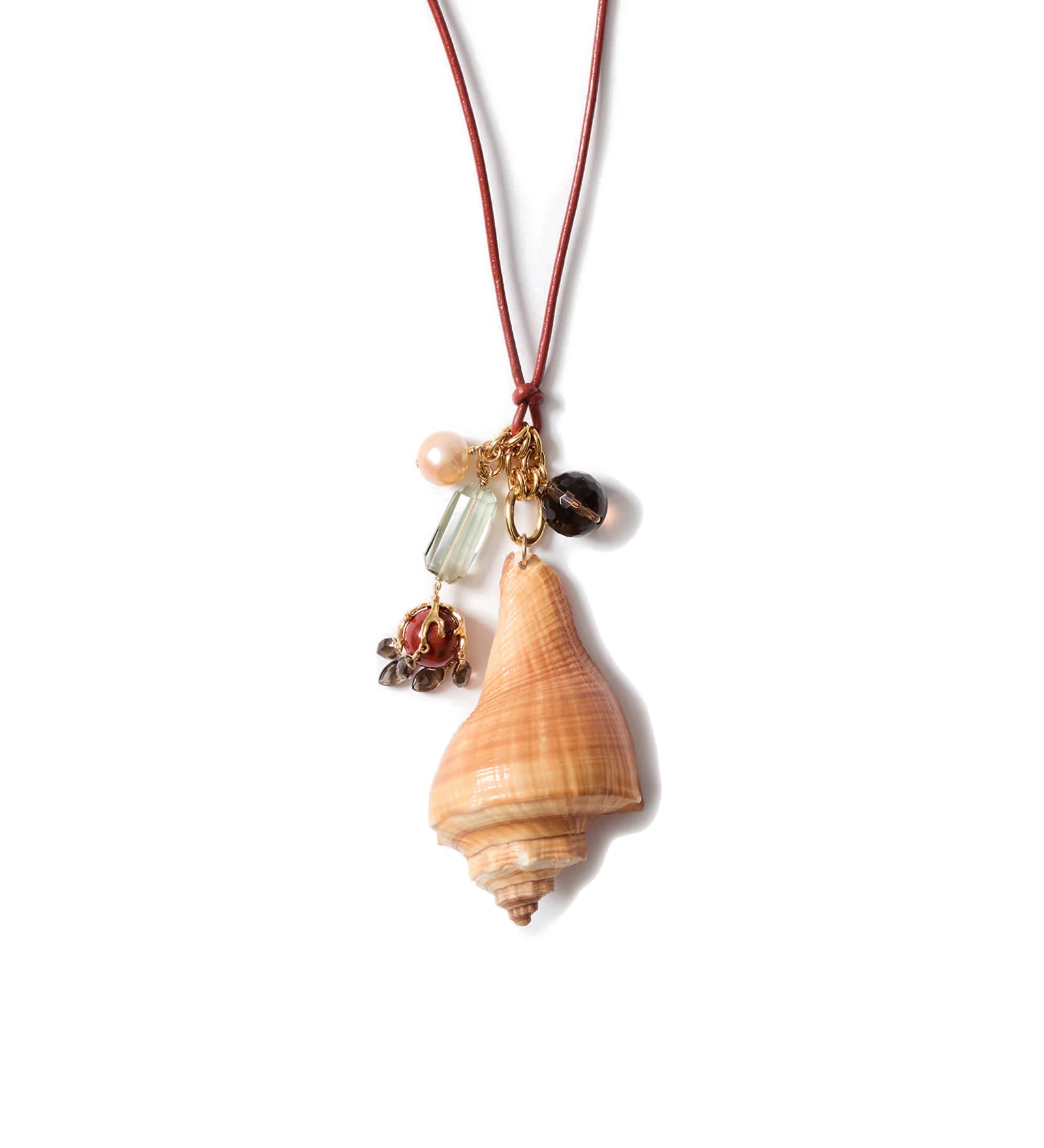 Chan Luu-Spiral Shell Charm Necklace-Necklaces-Blue Ruby Jewellery-Vancouver Canada