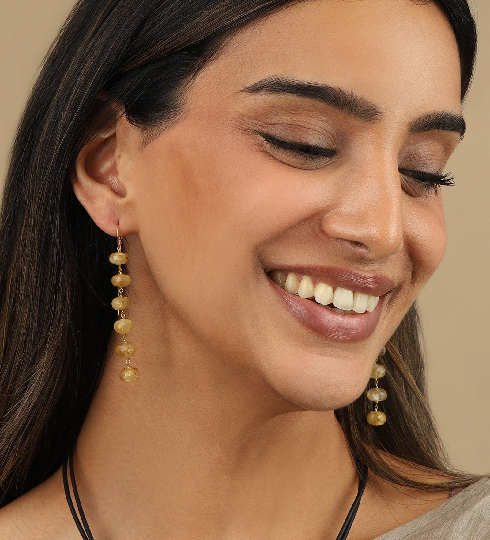 Chan Luu-Ladder Earrings-Earrings-Blue Ruby Jewellery-Vancouver Canada