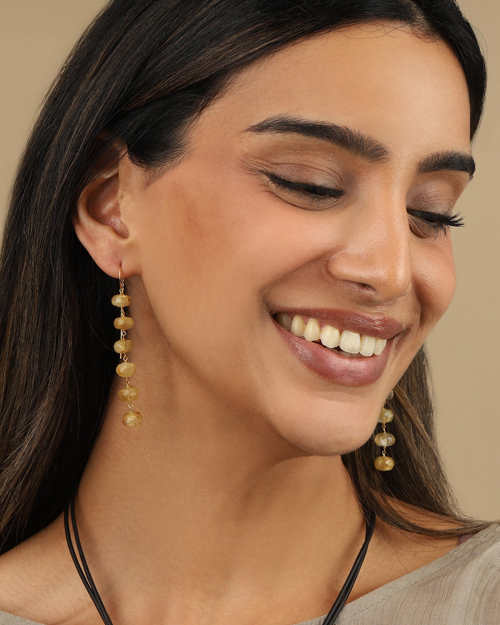 Chan Luu-Ladder Earrings-Earrings-Blue Ruby Jewellery-Vancouver Canada