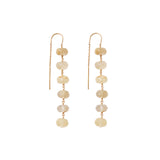 Stn Chn Drp Thdr 18k Gold Vermeil, Rutilated Quartz