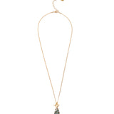 Tri Stn Tog Nk 18k Gold Vermeil, Labradorite