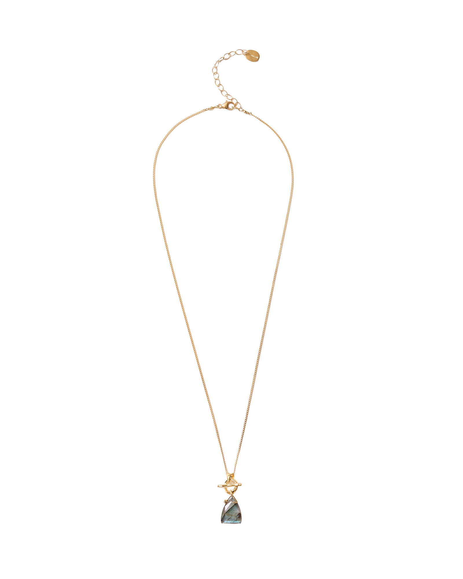 Tri Stn Tog Nk 18k Gold Vermeil, Labradorite