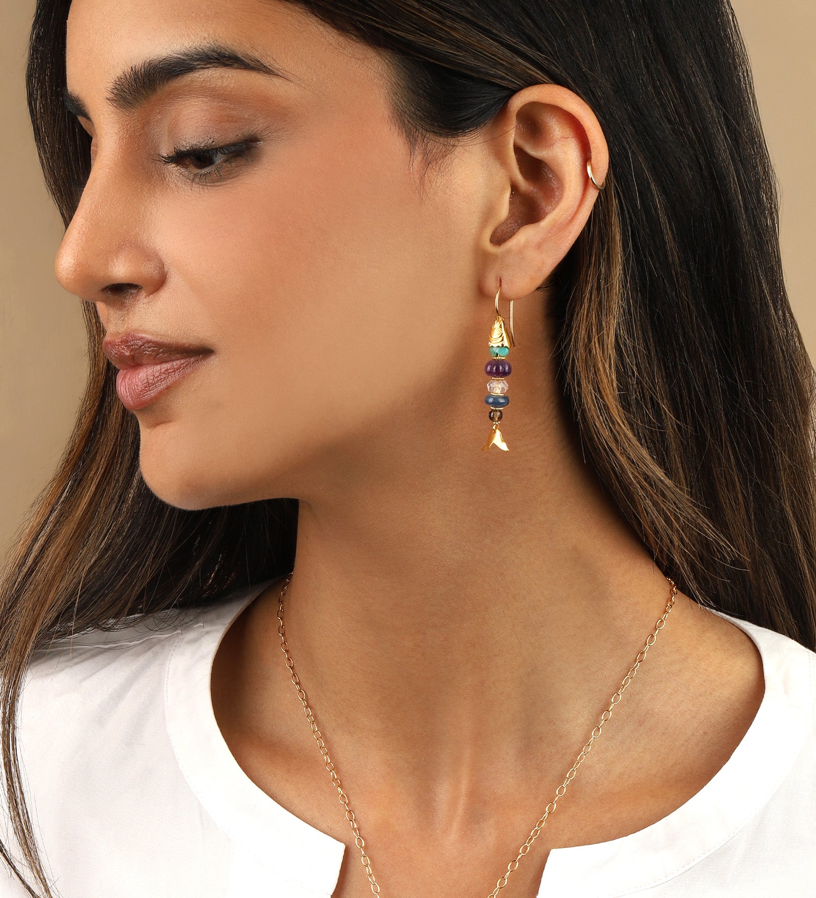 Chan Luu-Mini Orris Earrings-Earrings-Blue Ruby Jewellery-Vancouver Canada