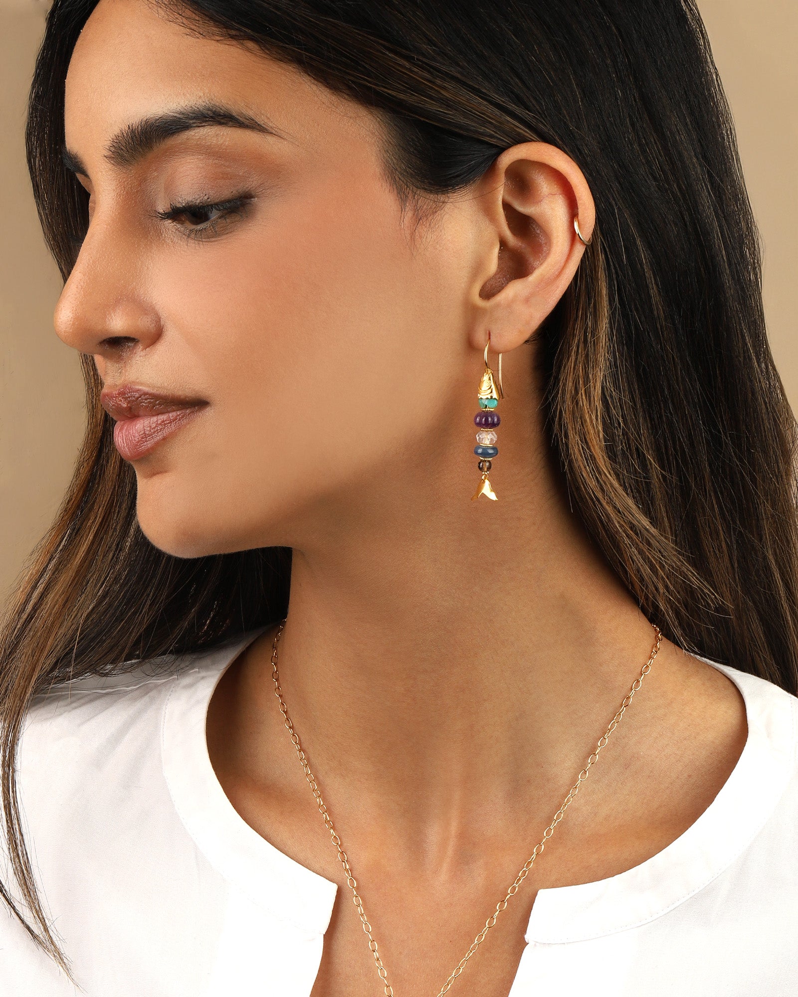 Chan Luu-Mini Orris Earrings-Earrings-Blue Ruby Jewellery-Vancouver Canada