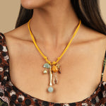 Chan Luu-Romy Leather Charm Necklace-Necklaces-Blue Ruby Jewellery-Vancouver Canada