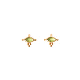 E.Eye Stn Stud 18k Gold Vermeil, Peridot