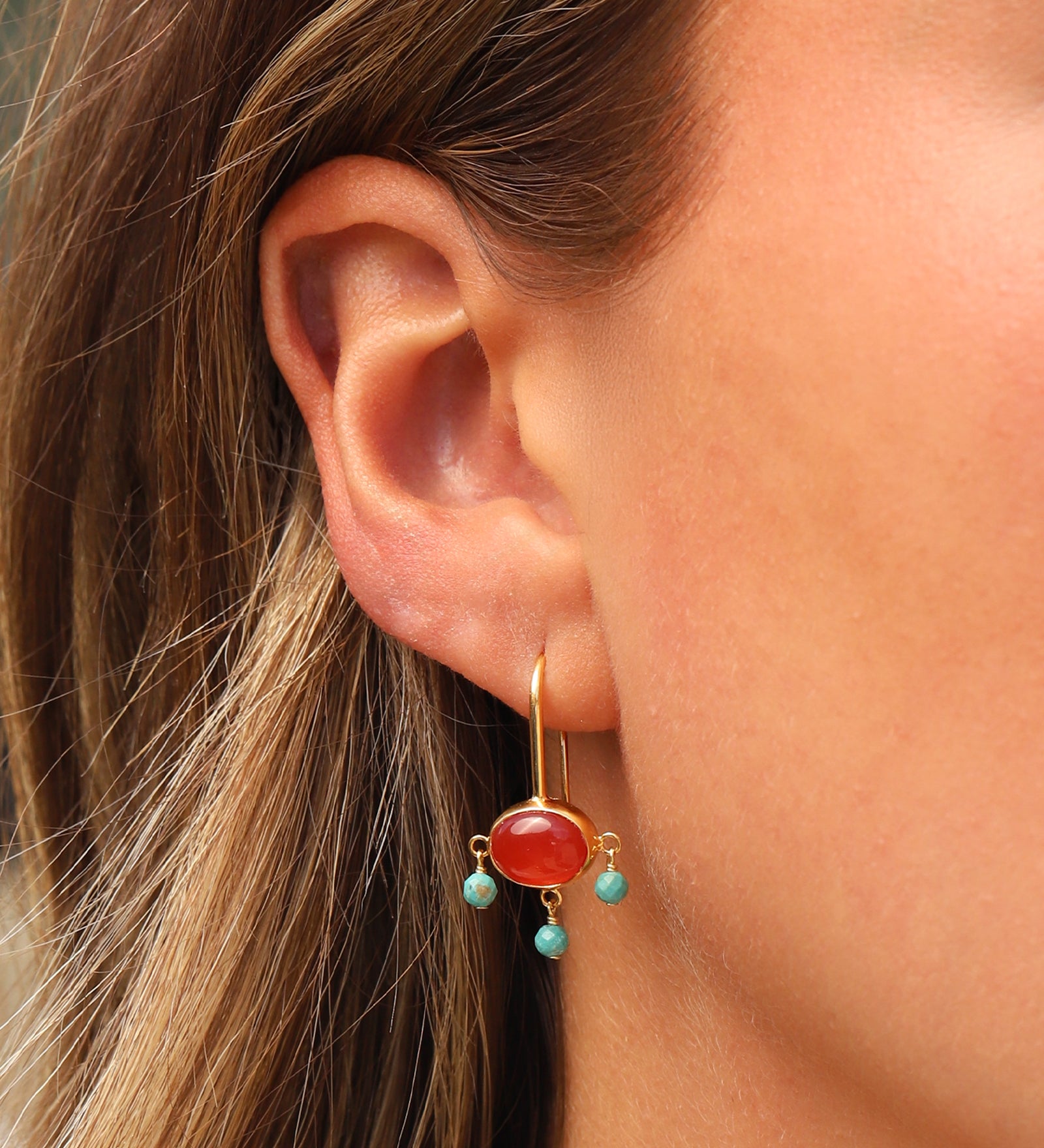 Chan Luu-Della Drop Earrings-Earrings-Blue Ruby Jewellery-Vancouver Canada