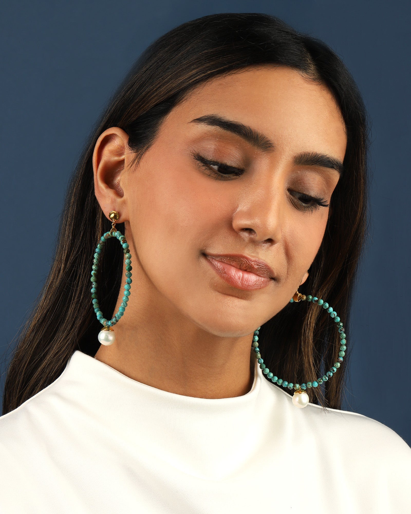 Chan Luu-XL Tide Hoop Earrings-Earrings-Blue Ruby Jewellery-Vancouver Canada
