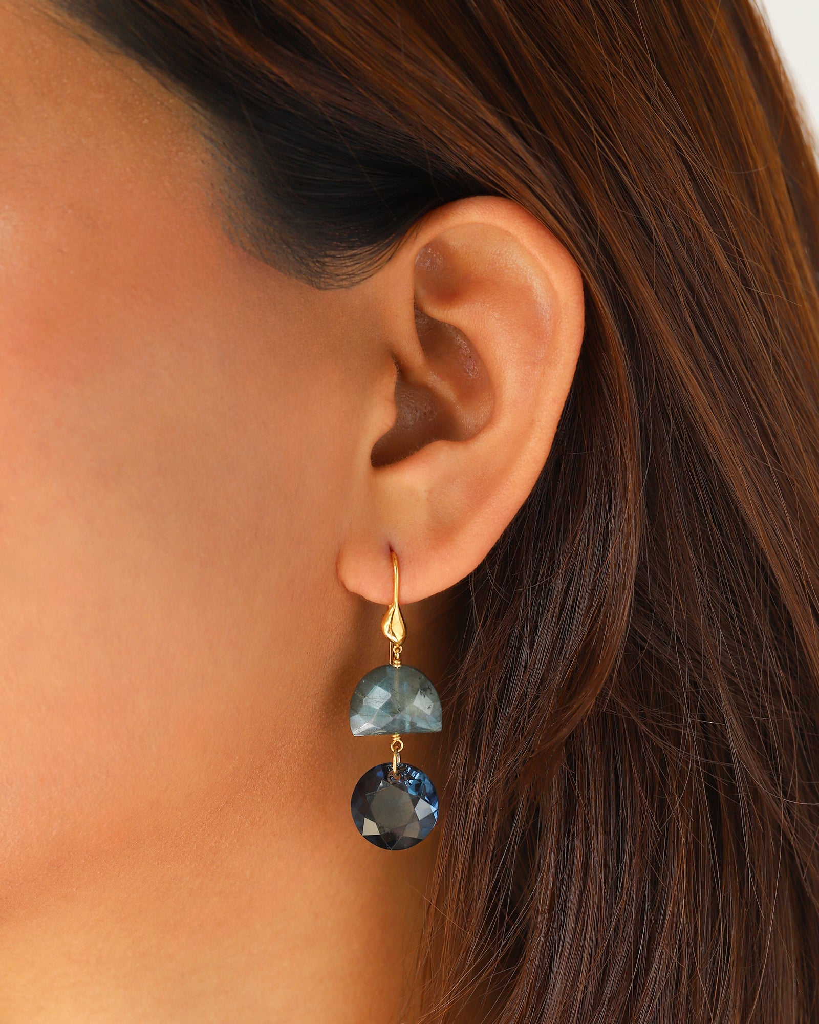 Chan Luu-Labyrinth Duo Earrings-Earrings-Blue Ruby Jewellery-Vancouver Canada