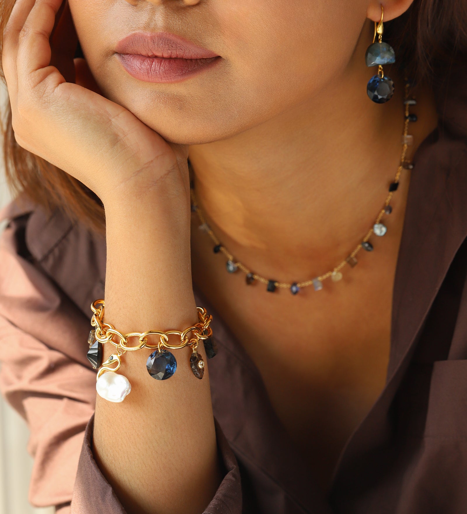 Chan Luu-Swan Charm Bracelet-Bracelets-Blue Ruby Jewellery-Vancouver Canada