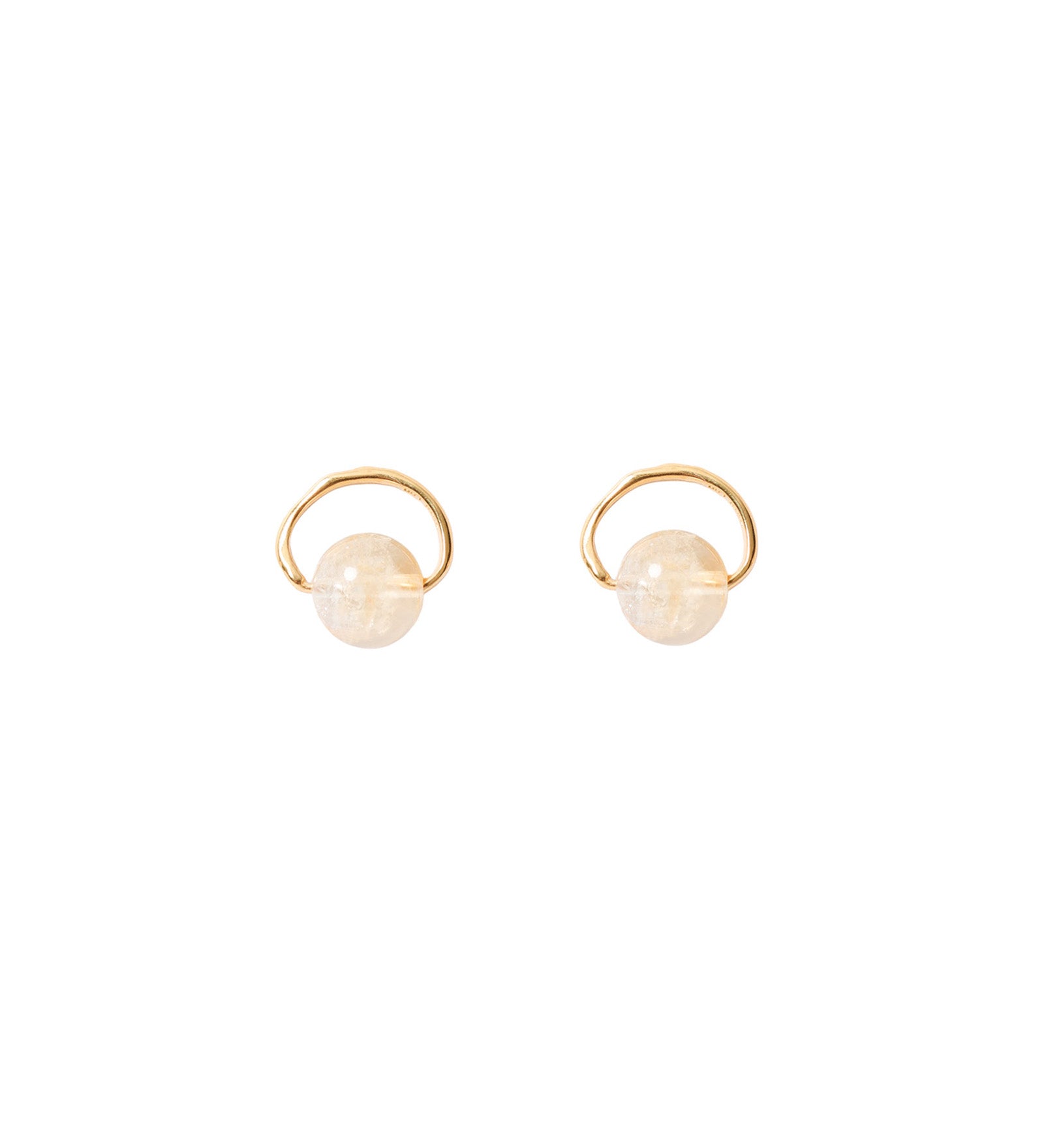 Ball Stn Huggie 18k Gold Vermeil, Citrine