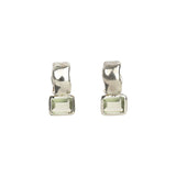 Green Amethyst Huggies