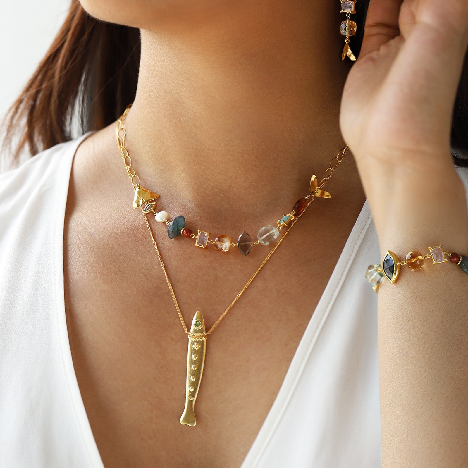 Chan Luu-Sardine Necklace-Necklaces-Blue Ruby Jewellery-Vancouver Canada