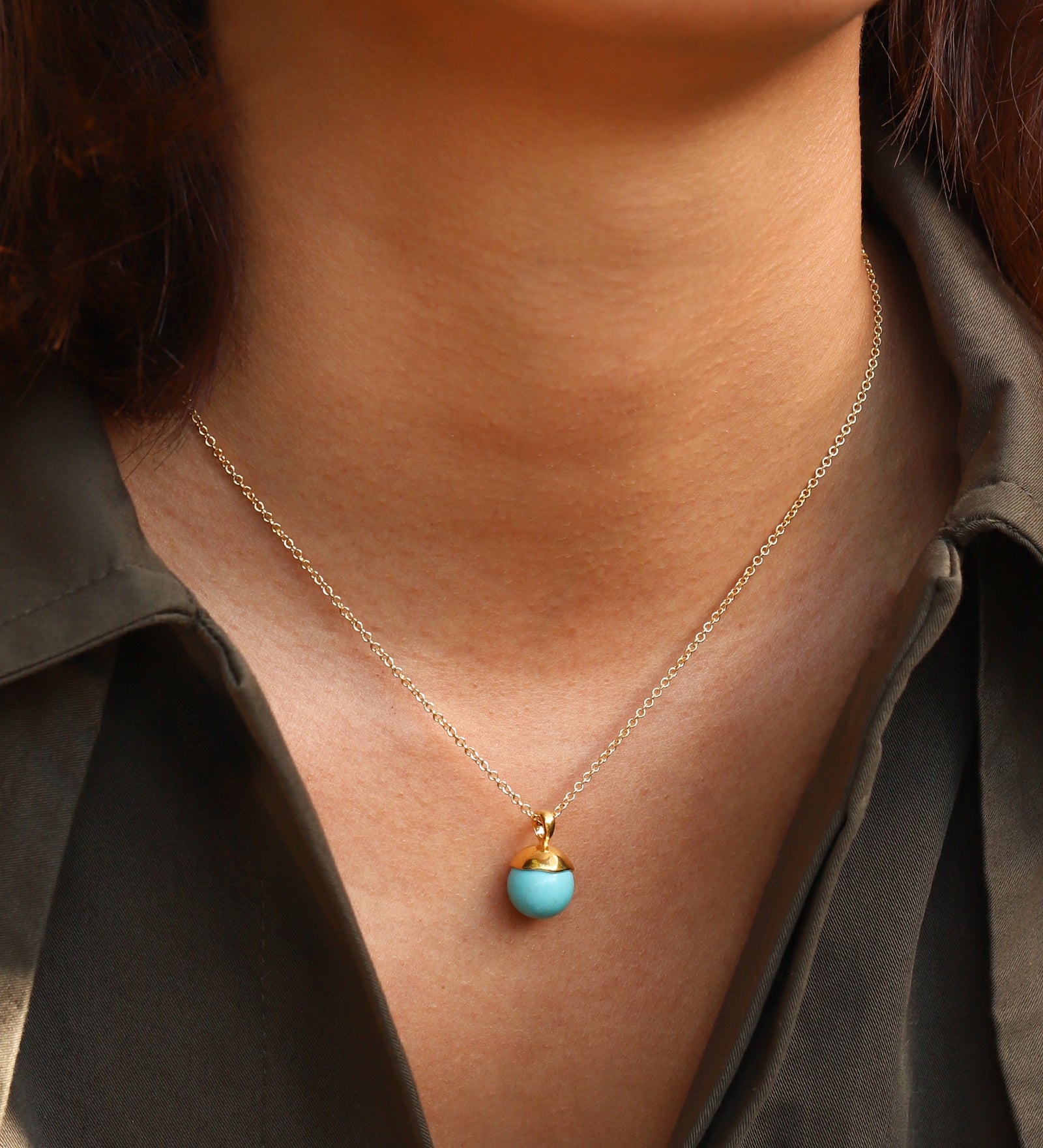 Chan Luu-Bell Pendant Necklace-Necklaces-Blue Ruby Jewellery-Vancouver Canada