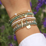 Cause We Care-Shark Tooth Charm Beaded Bracelet-Bracelets-Blue Ruby Jewellery-Vancouver Canada