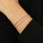 Cause We Care-Alternating Beaded Crystal Bracelet | 3mm-Bracelets-Blue Ruby Jewellery-Vancouver Canada