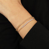Cause We Care-Alternating Beaded Crystal Bracelet | 3mm-Bracelets-Blue Ruby Jewellery-Vancouver Canada