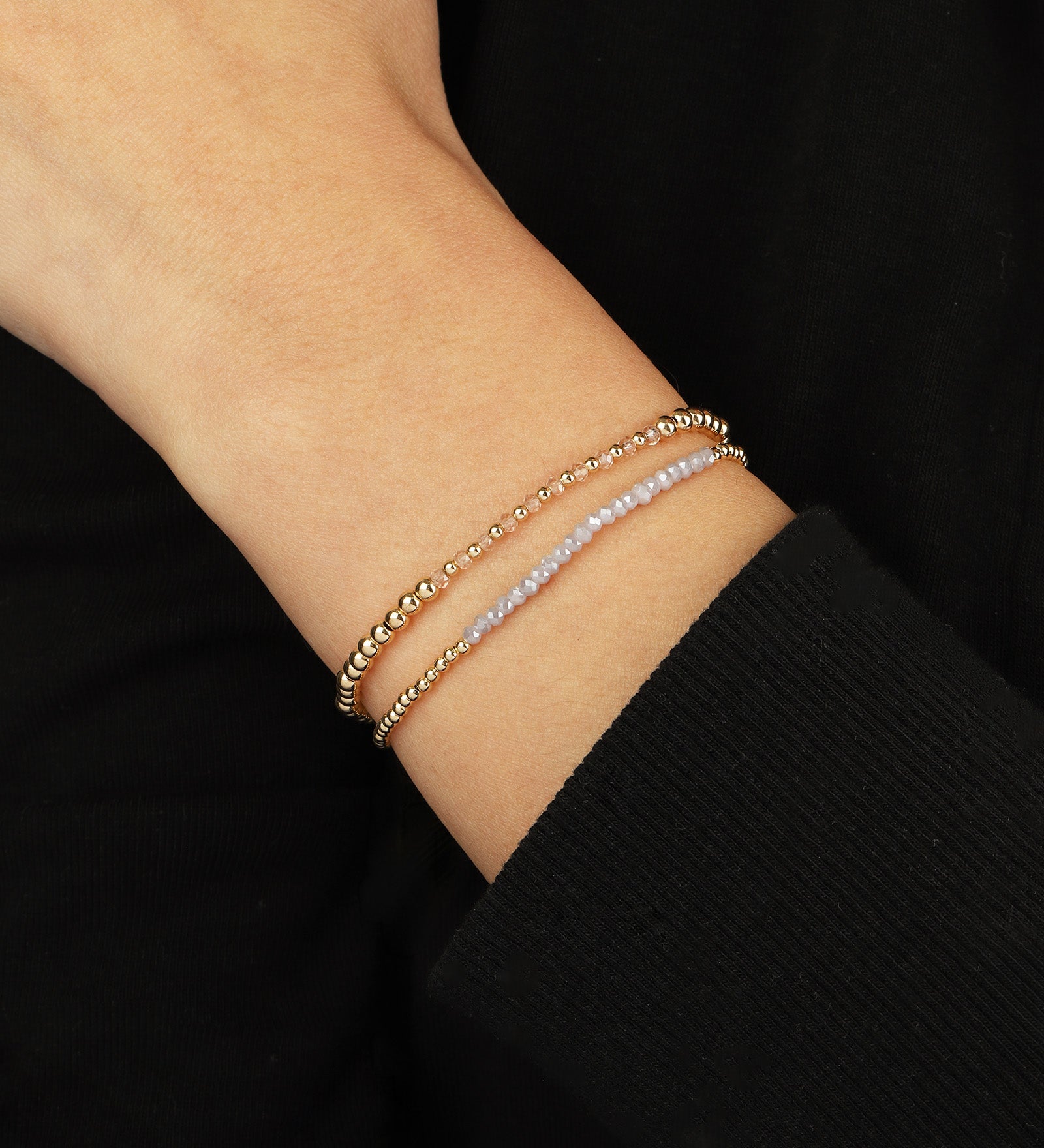 Cause We Care-Beaded Crystal Bracelet | 2mm-Bracelets-Blue Ruby Jewellery-Vancouver Canada