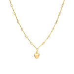 Cause We Care-Puffy Heart Necklace-Necklaces-14k Gold Filled-Blue Ruby Jewellery-Vancouver Canada