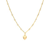 Cause We Care-Puffy Heart Necklace-Necklaces-14k Gold Filled-Blue Ruby Jewellery-Vancouver Canada