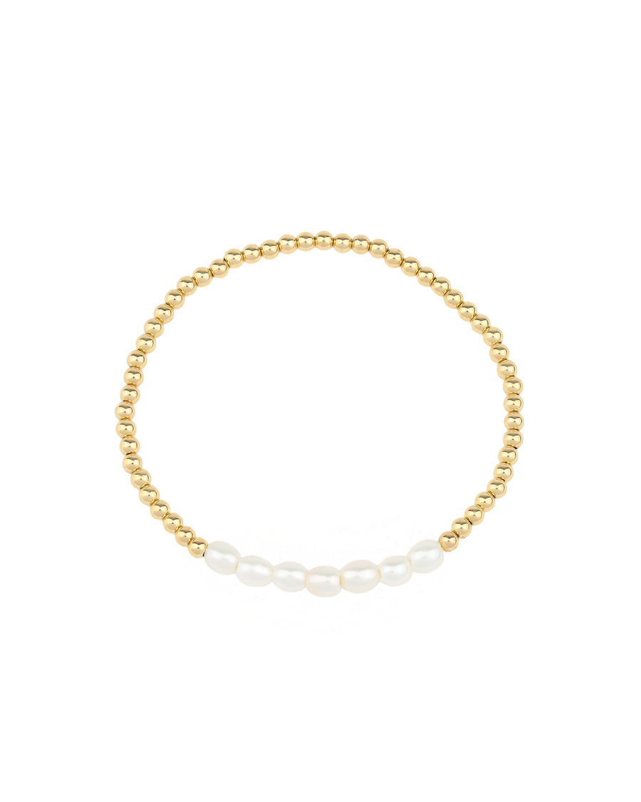 Cause We Care-Beaded Oval Pearl Bracelet I 3mm-Bracelets-14k Gold-fill, Freshwater Pearl-Blue Ruby Jewellery-Vancouver Canada