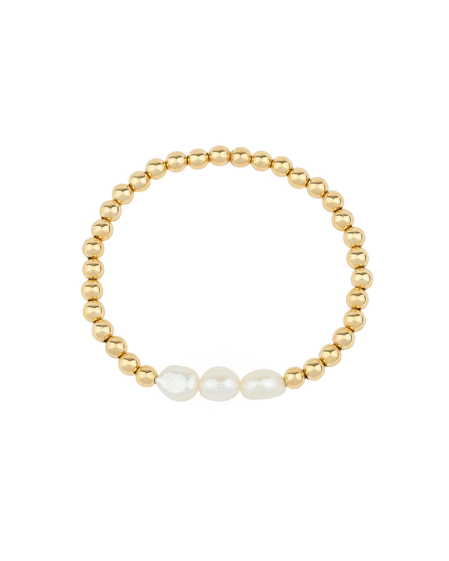 4.5-5mm Cultured Freshwater Pearl Strand Bracelet with 10K Gold Clasp |  Banter