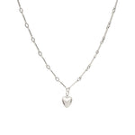 Cause We Care-Puffy Heart Necklace-Necklaces-Sterling Silver-Blue Ruby Jewellery-Vancouver Canada