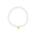 Cause We Care-Pearl Miyuki Heart Drop Bracelet | 6mm-Bracelets-Blue Ruby Jewellery-Vancouver Canada