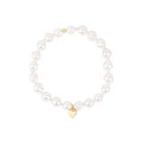 Cause We Care-Pearl Miyuki Heart Drop Bracelet | 6mm-Bracelets-Blue Ruby Jewellery-Vancouver Canada