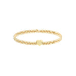 Cause We Care-Beaded 2 Row Heart Bracelet | 2mm-Bracelets-14k Gold Filled, 14k Gold Vermeil-Blue Ruby Jewellery-Vancouver Canada
