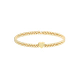 Cause We Care-Beaded 2 Row Heart Bracelet | 2mm-Bracelets-14k Gold Filled, 14k Gold Vermeil-Blue Ruby Jewellery-Vancouver Canada