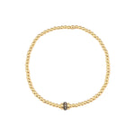 Cause We Care-Beaded Diamond Rondelle Bracelet | 2.5mm-Bracelets-14k Gold Filled, Oxidized Sterling Silver-Blue Ruby Jewellery-Vancouver Canada