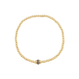 Cause We Care-Beaded Diamond Rondelle Bracelet | 2.5mm-Bracelets-14k Gold Filled, Oxidized Sterling Silver-Blue Ruby Jewellery-Vancouver Canada