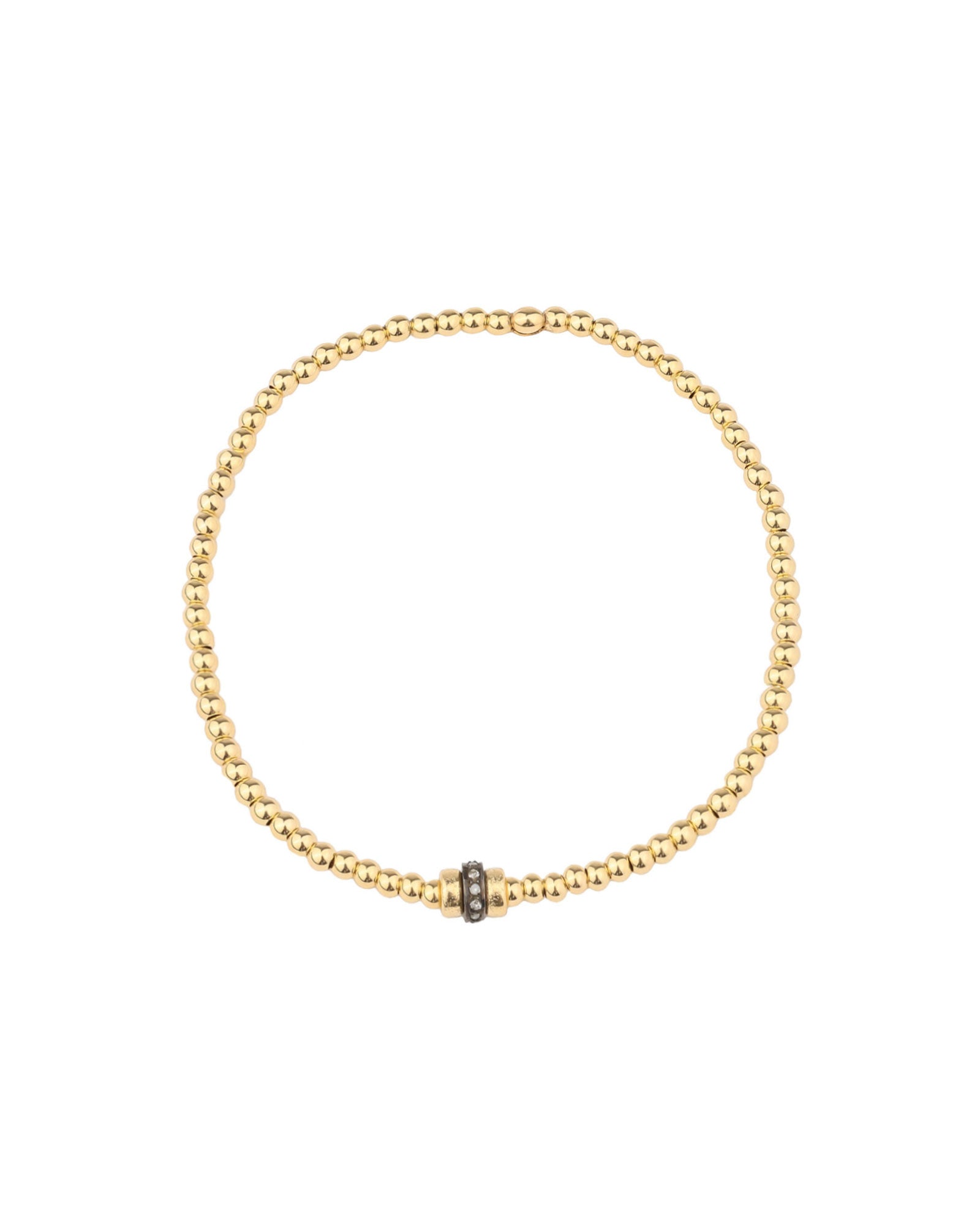 Cause We Care-Beaded Diamond Rondelle Bracelet | 2.5mm-Bracelets-14k Gold Filled, Oxidized Sterling Silver-Blue Ruby Jewellery-Vancouver Canada