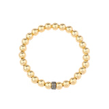 Cause We Care-Beaded Diamond Rondelle Bracelet | 7mm-Bracelets-14k Gold Filled, Oxidized Silver-Blue Ruby Jewellery-Vancouver Canada