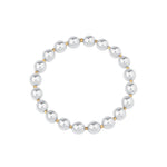Cause We Care-Two Tone Beaded Bracelet | 2.5-8mm-Bracelets-Sterling Silver, 14k Gold Filled-Blue Ruby Jewellery-Vancouver Canada
