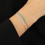 Cause We Care-Beaded Crystal Bracelet | 2mm-Bracelets-Blue Ruby Jewellery-Vancouver Canada