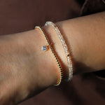 Cause We Care-Beaded 4mm CZ Drop Bracelet | 2.5mm-Bracelets-Blue Ruby Jewellery-Vancouver Canada